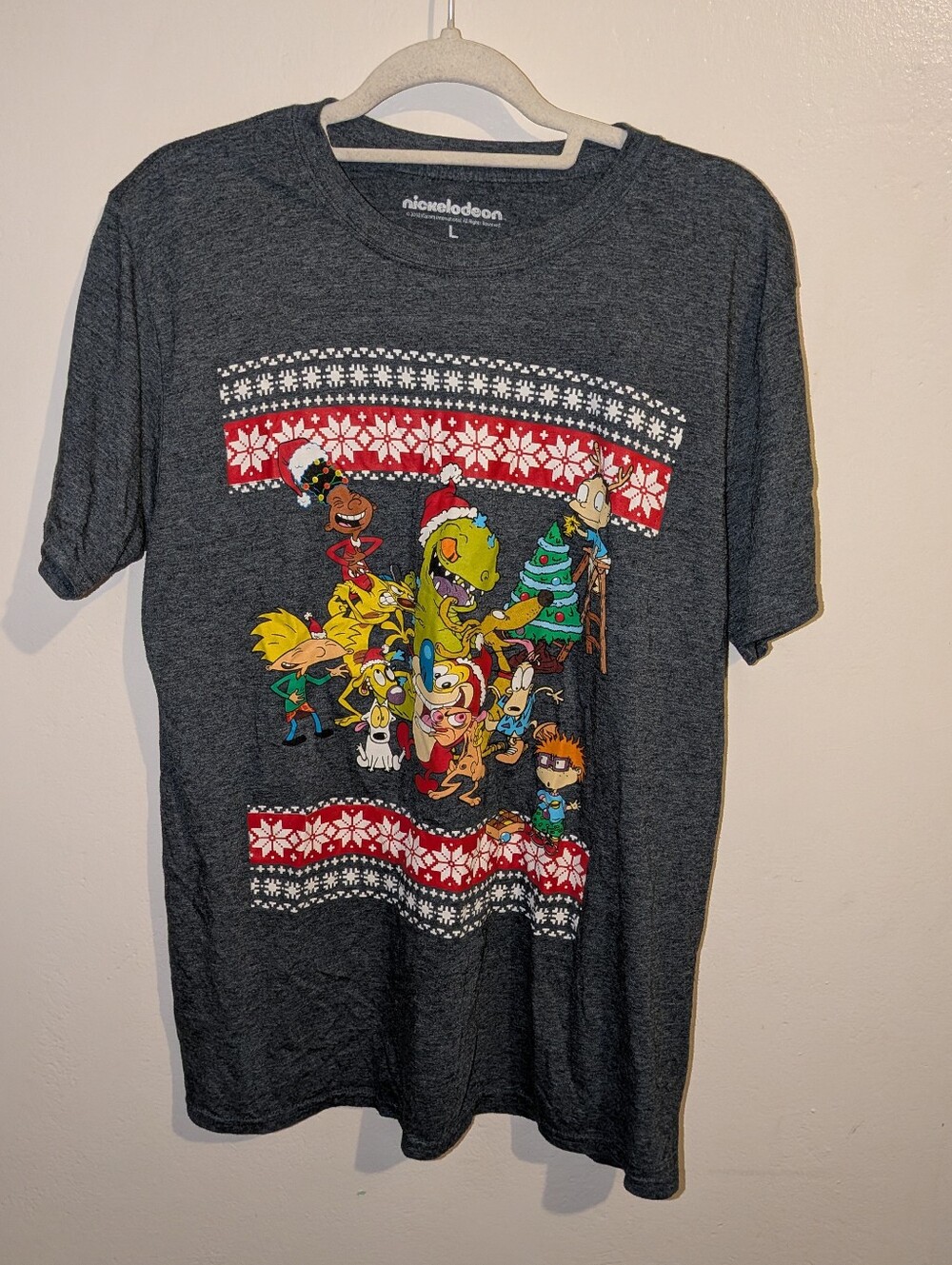 Nickelodeon Rugrats Holiday Crewneck Tee - Size L